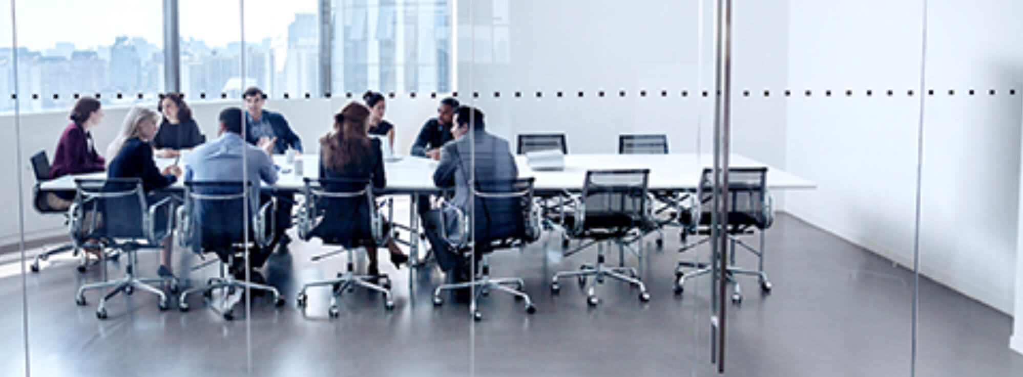 Group seated at a large conference room table